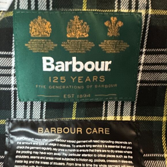 Barbour Icons Haydon Waxed Double-Breasted Coat Jacket NWT Mens Medium Olive D/C - Picture 12 of 16